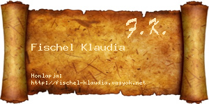 Fischel Klaudia névjegykártya